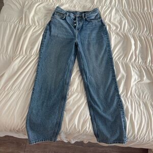 All Saints Women's Straight Leg Blue Jeans